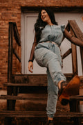 Denim Inspired Scrub Jumpsuit