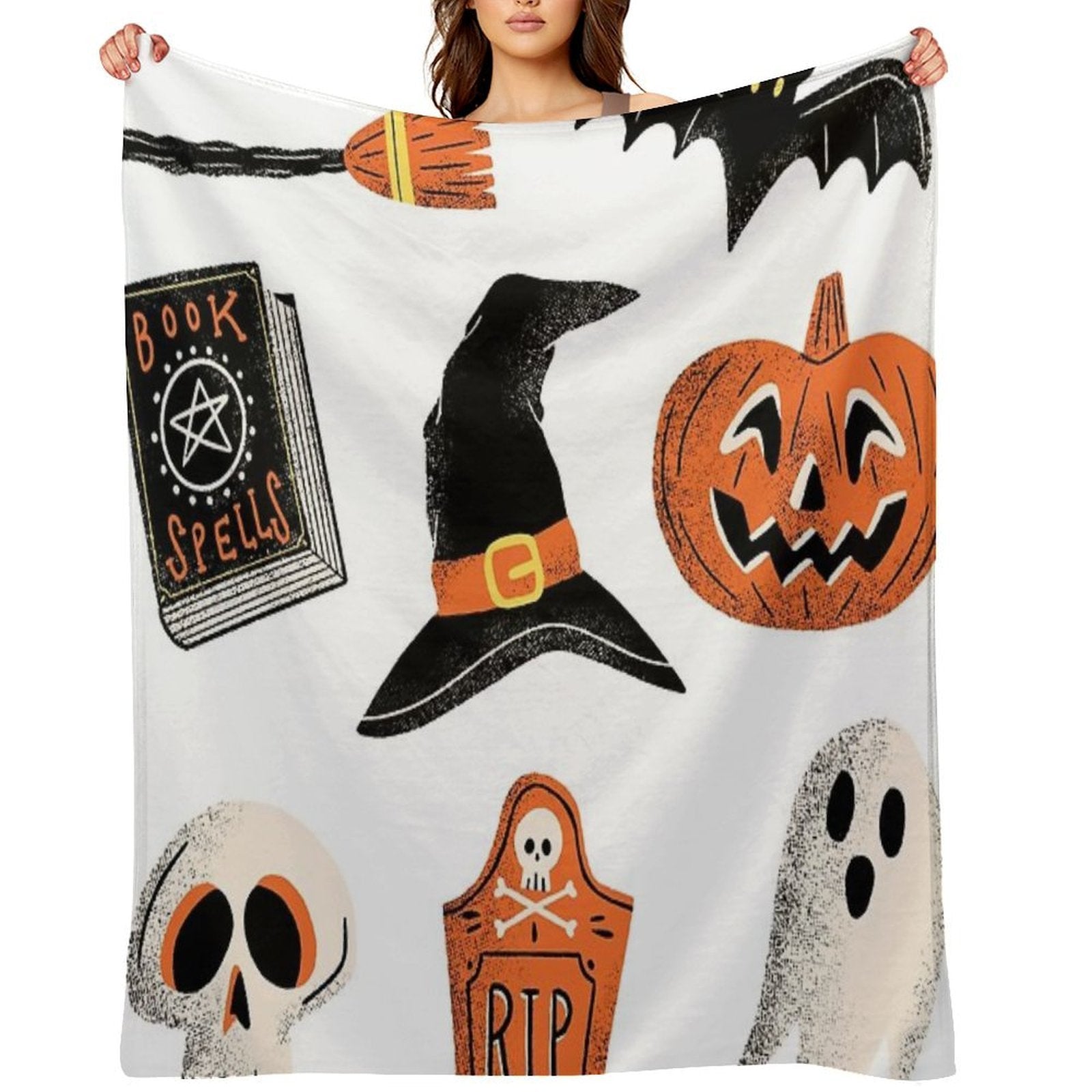 Halloween Pack Shrink-resistant Throw Blanket