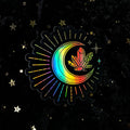 Holographic Gold Moon Crystal Sticker