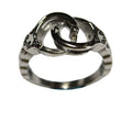 SK2336 Ladies Handcuff Ring Stainless Steel Motorcycle Jewelry Size 6-10