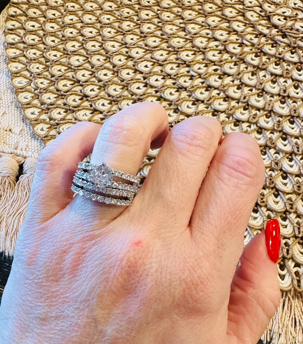 Bethany 2 Piece Ring Set-SIlver