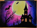 Spooky Haunted House Glow Canvas Art Wall Hanging Home Decor Horror True Crime