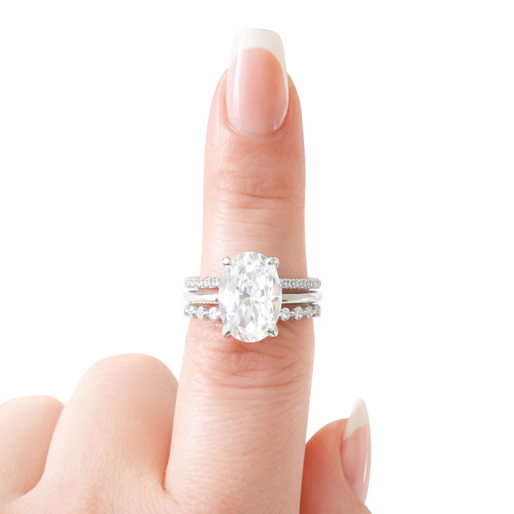 Alessandra 3 Piece Luxe Ring Set- Silver