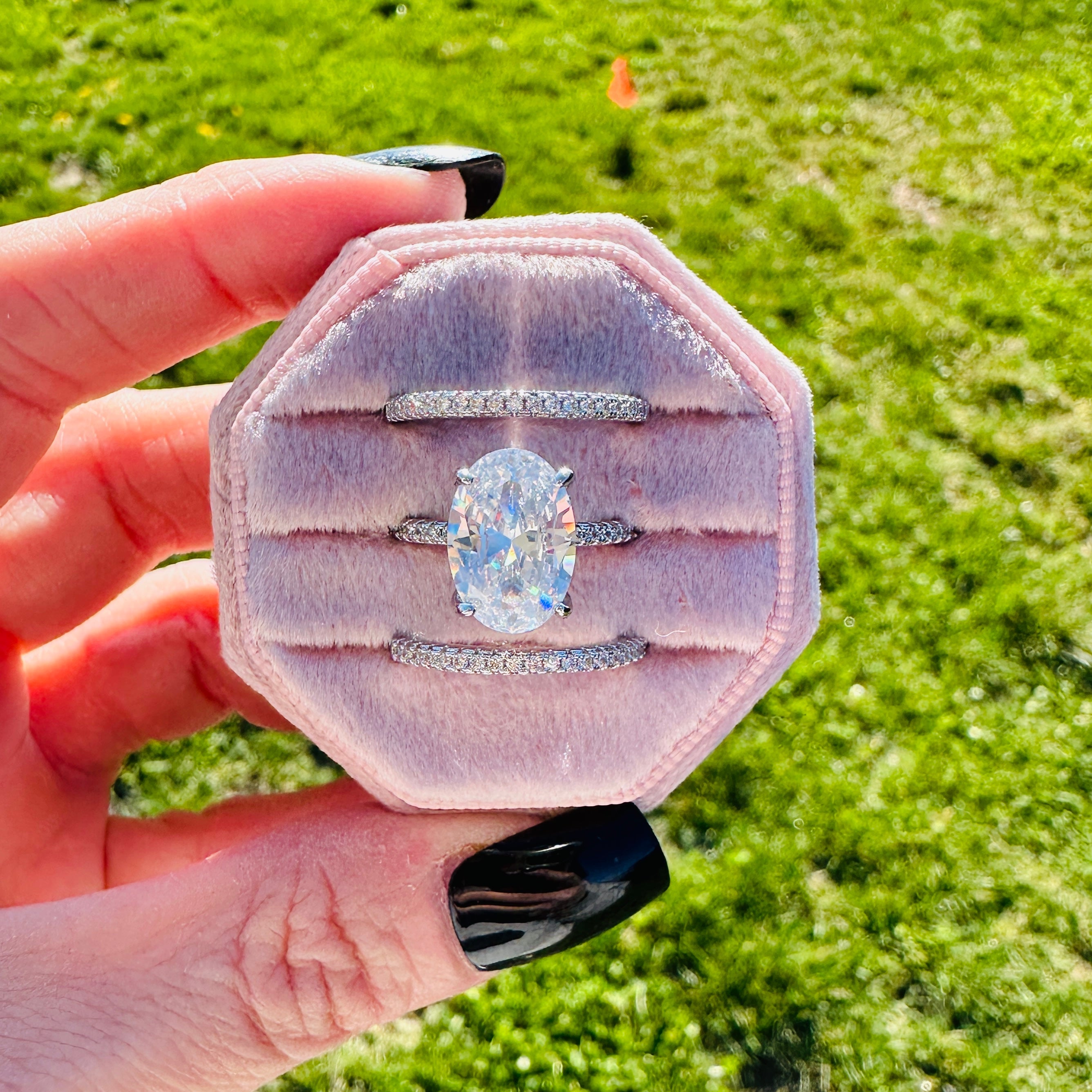 Aveline Oval Luxe 3 Piece Ring Set