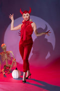 Pinup Pants in RED Velvet