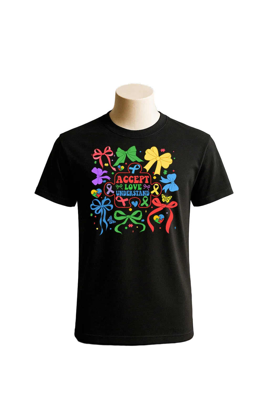 Accept Love Understand Autism Awareness 3 Graphic Tee Shirt