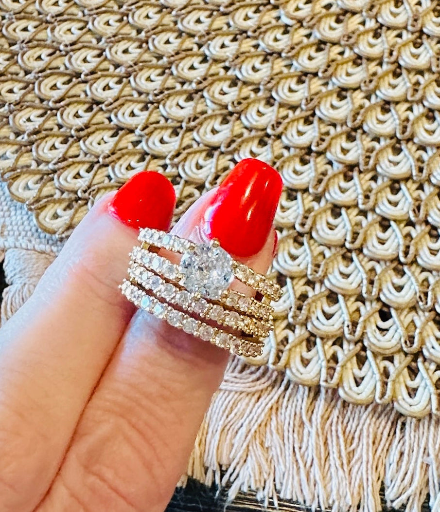 Bethany 2 Piece Ring Set-Gold