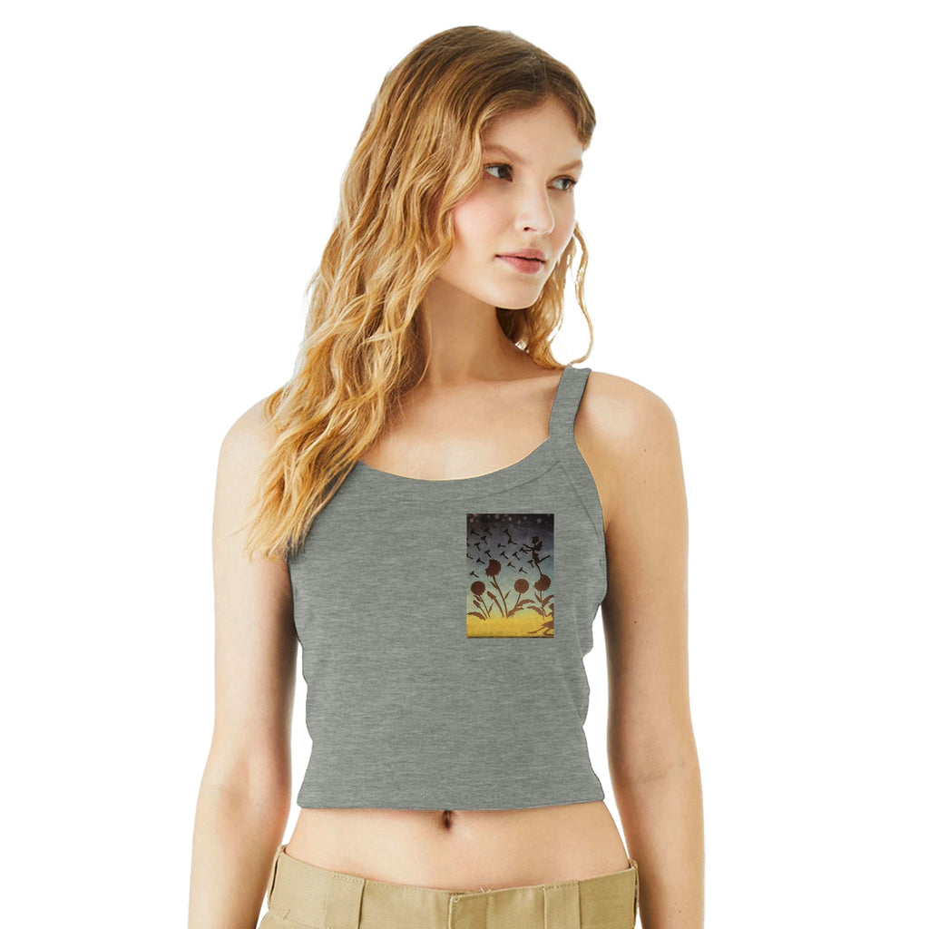 Ribbed Tank Top Fairy Art – Hand-Painted Oil Design by Marissa