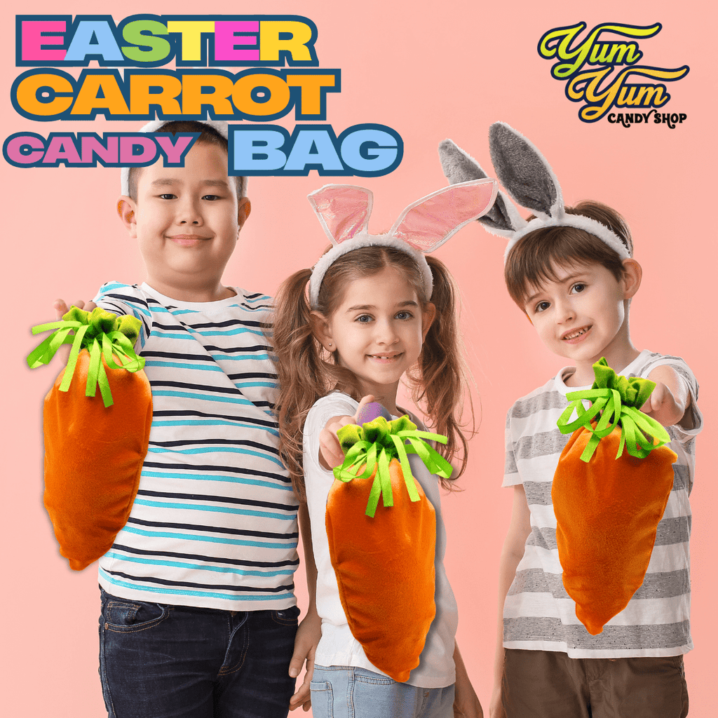 Easter Carrot Candy Gift Basket - Gummy Mix - Candy Powder - Gooey Gummies
