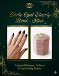 Elodie Opal Eternity Band- Silver