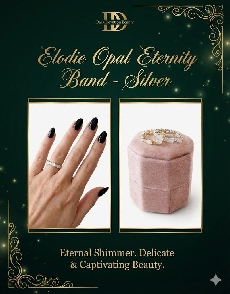 Elodie Opal Eternity Band- Silver