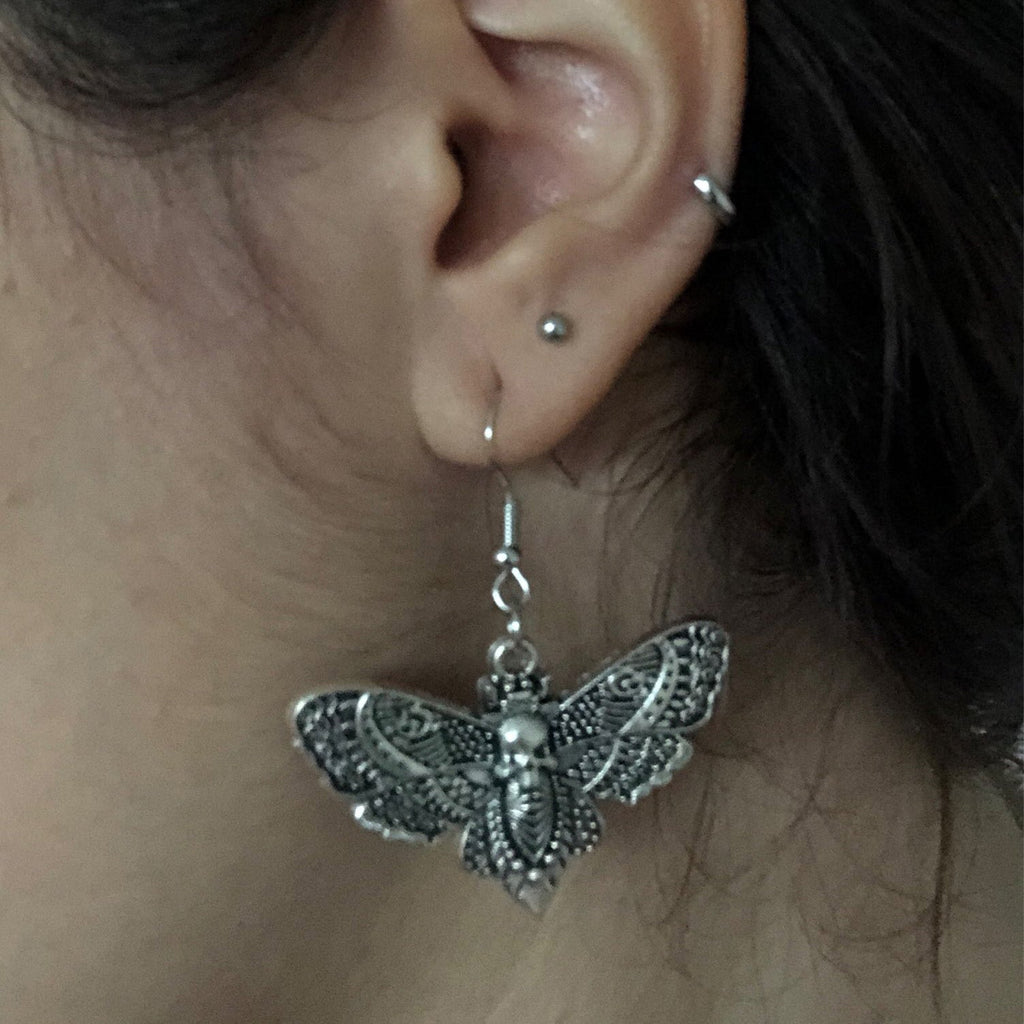 Death's Head Moth Earrings