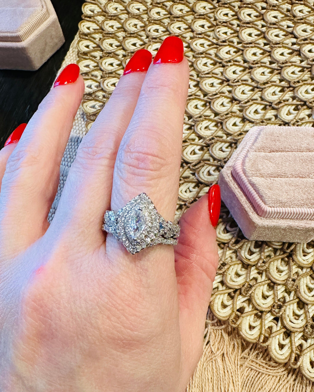 Grand Marquise Duo Ring Set