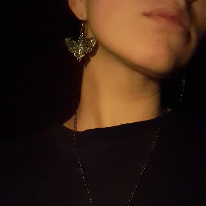 Death's Head Moth Earrings