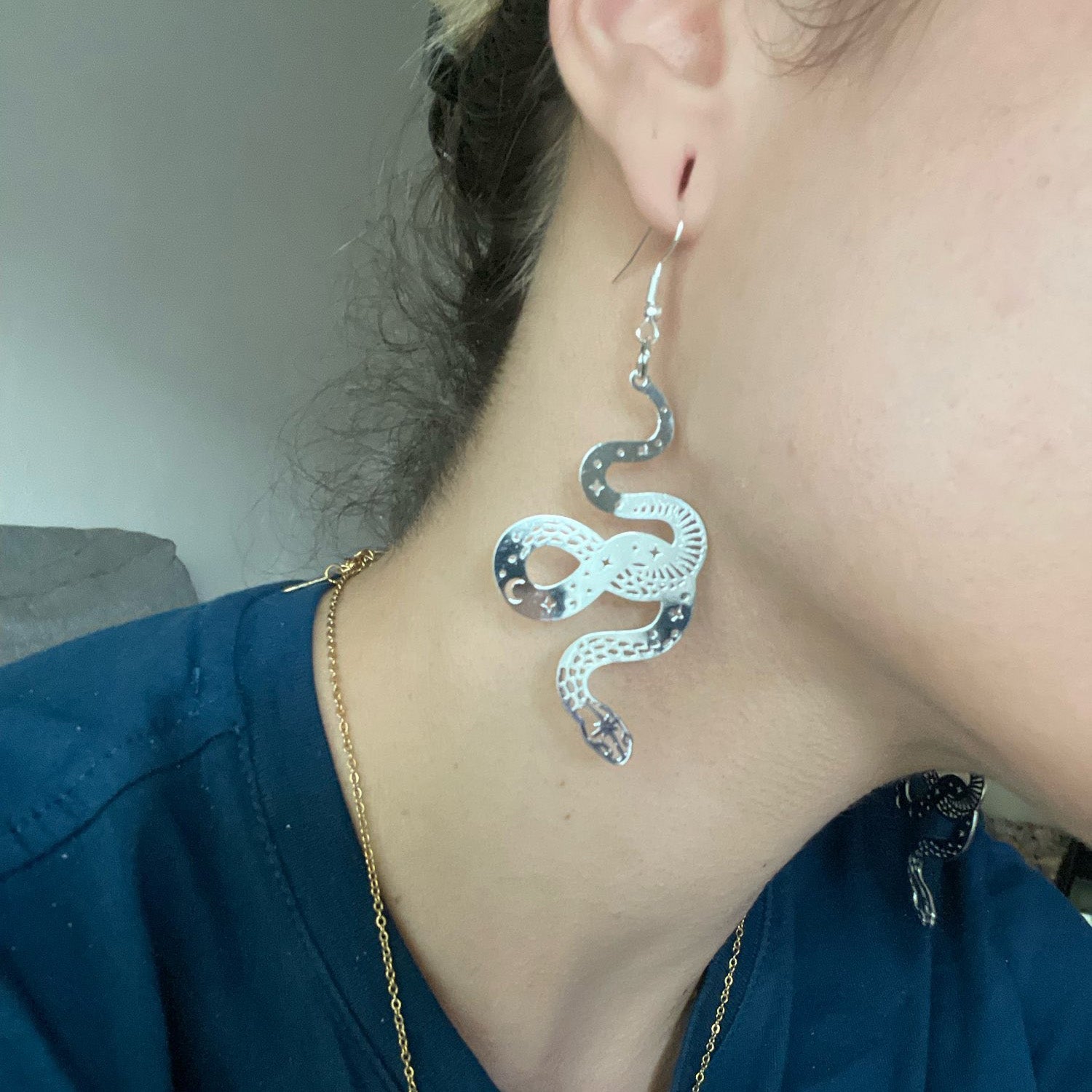 Serpent Sibilance Snake Earrings