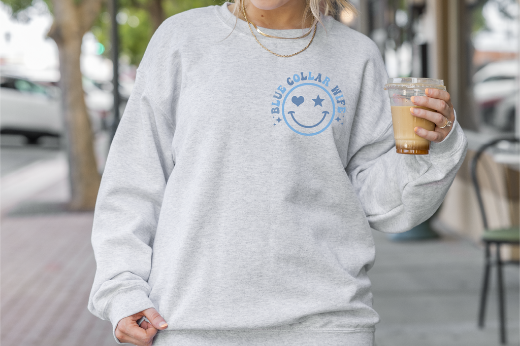 Dirty Hands Clean Money Blue Collar Wife Sweatshirt
