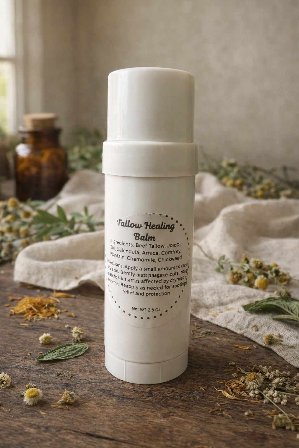 🌿 Tallow Healing Balm | Herbal Skin Repair Salve