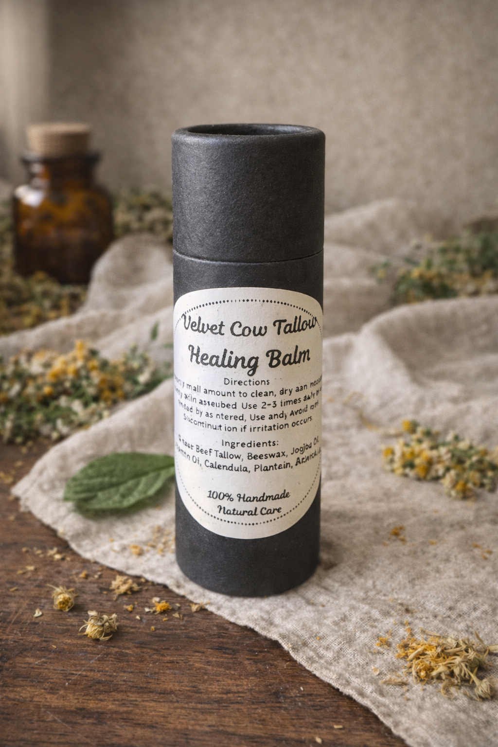 🌿 Tallow Healing Balm | Herbal Skin Repair Salve
