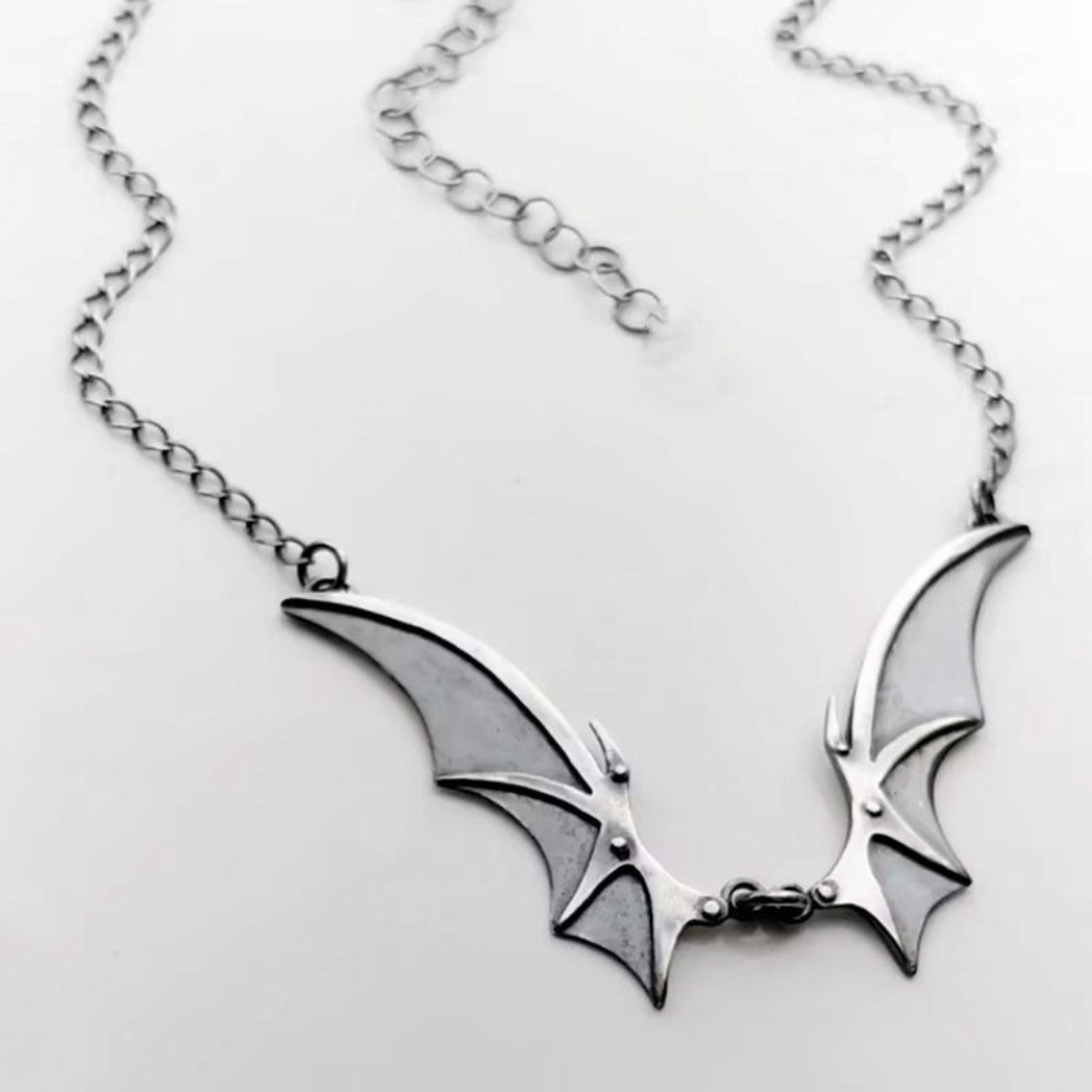 Delight in the Night Bat Wings Necklace