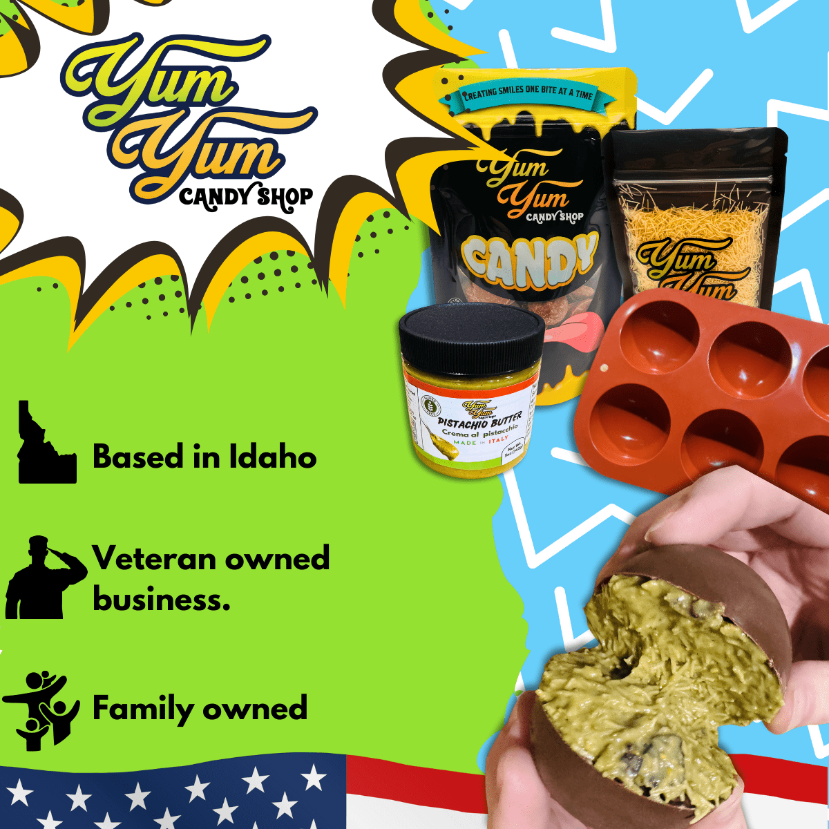 Dubai Pistachio Chocolate Bonbon Kit – DIY Sphere Candy with Kunafa | Yum Yum Candy Shop