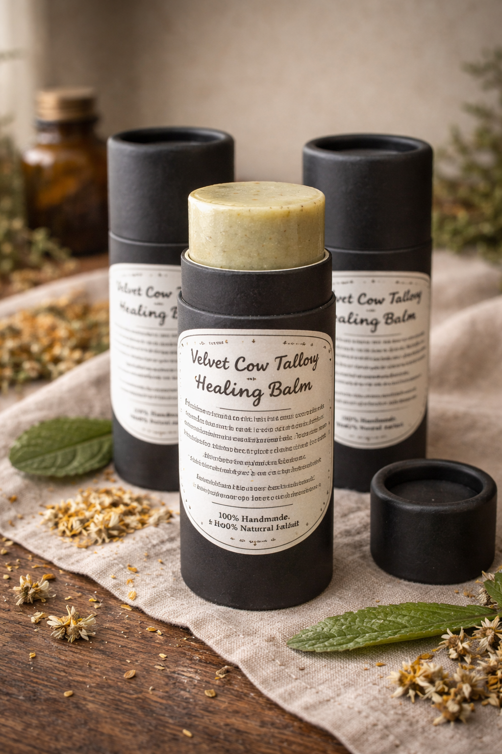 🌿 Tallow Healing Balm | Herbal Skin Repair Salve