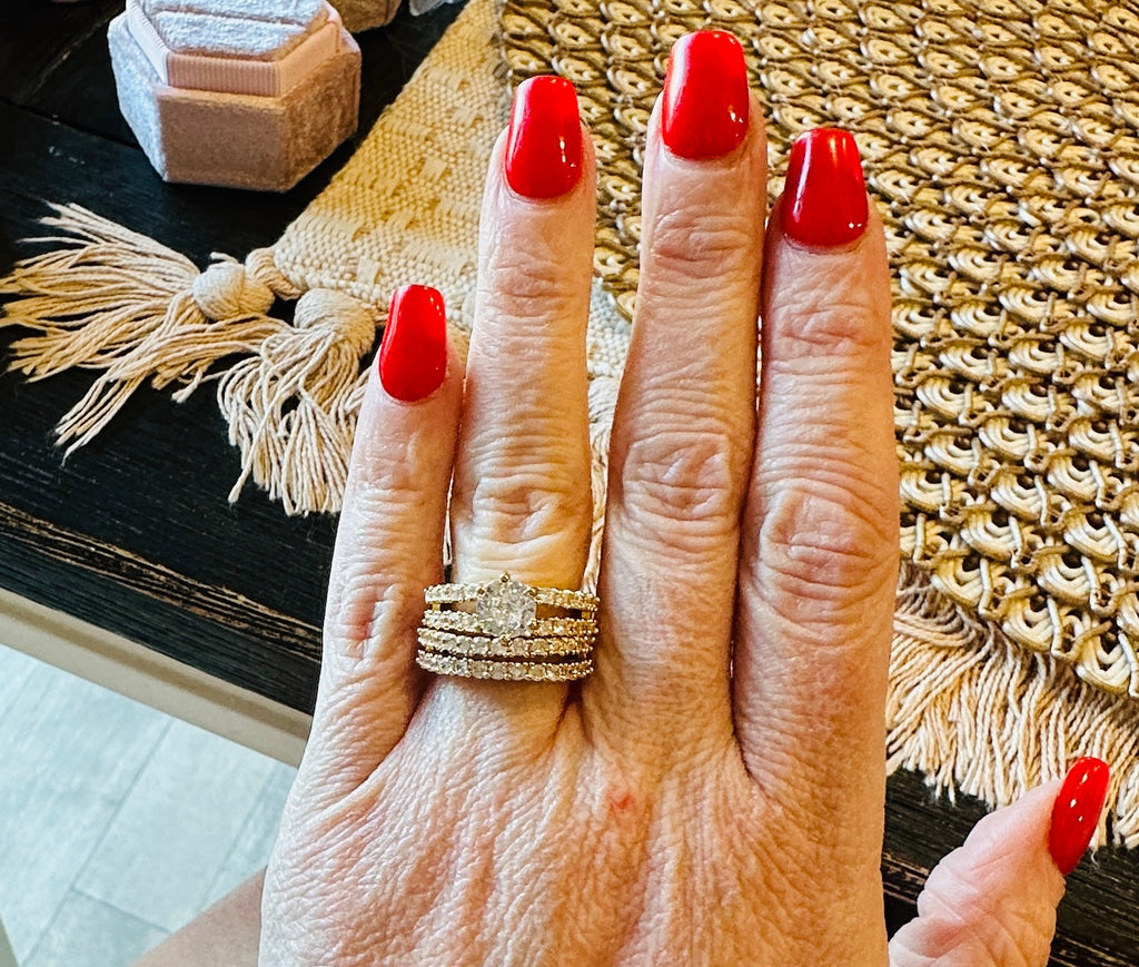 Bethany 2 Piece Ring Set-Gold