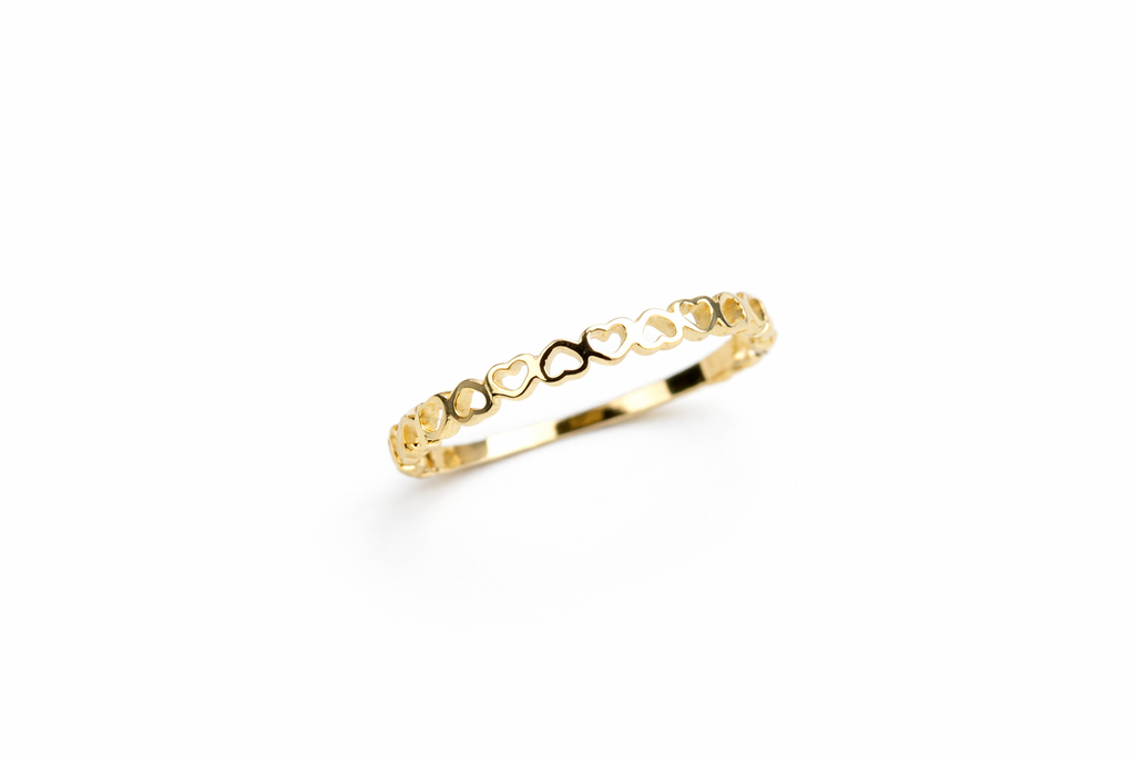 Heart Stacker Ring- Gold