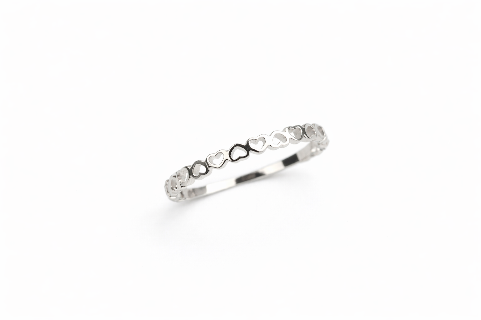 Heart Stacker Ring- Silver
