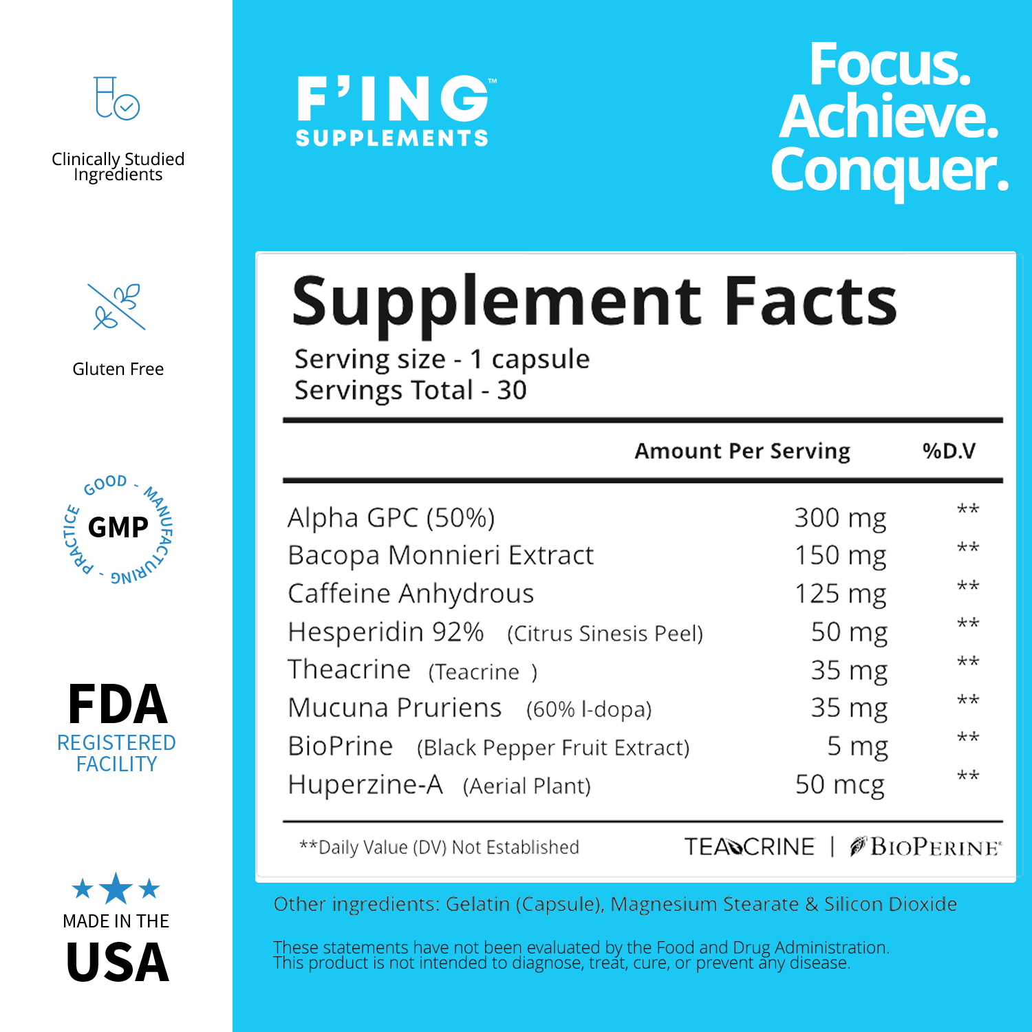 Focus - Best Supplement for Mental Clarity, Focusing & Productivity