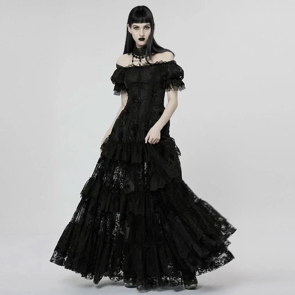 Graveyard Queen Gothic Layered Dress