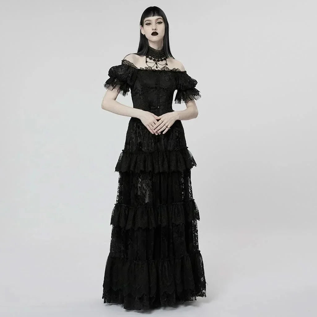 Graveyard Queen Gothic Layered Dress