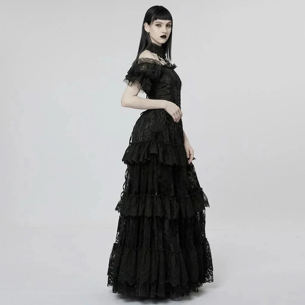 Graveyard Queen Gothic Layered Dress
