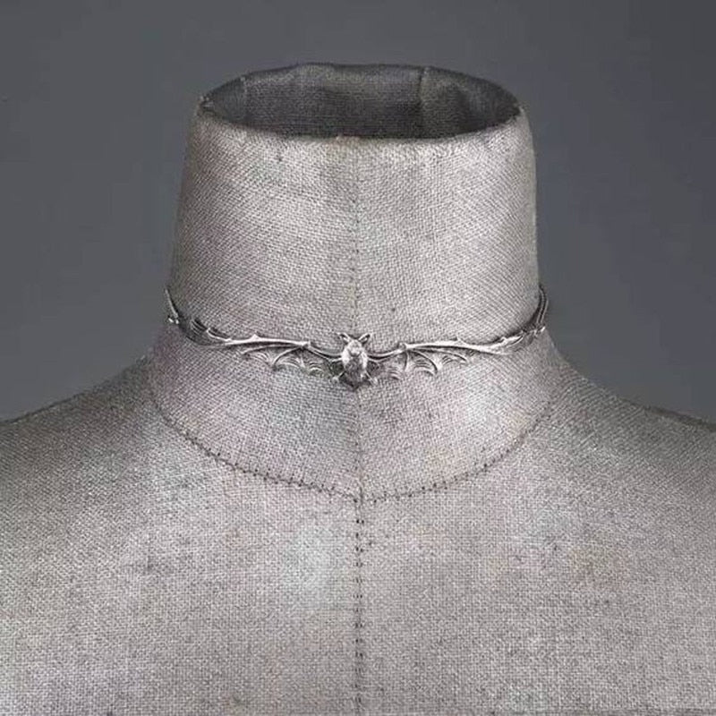 Creatures of the Night Gothic Bat Choker Necklace