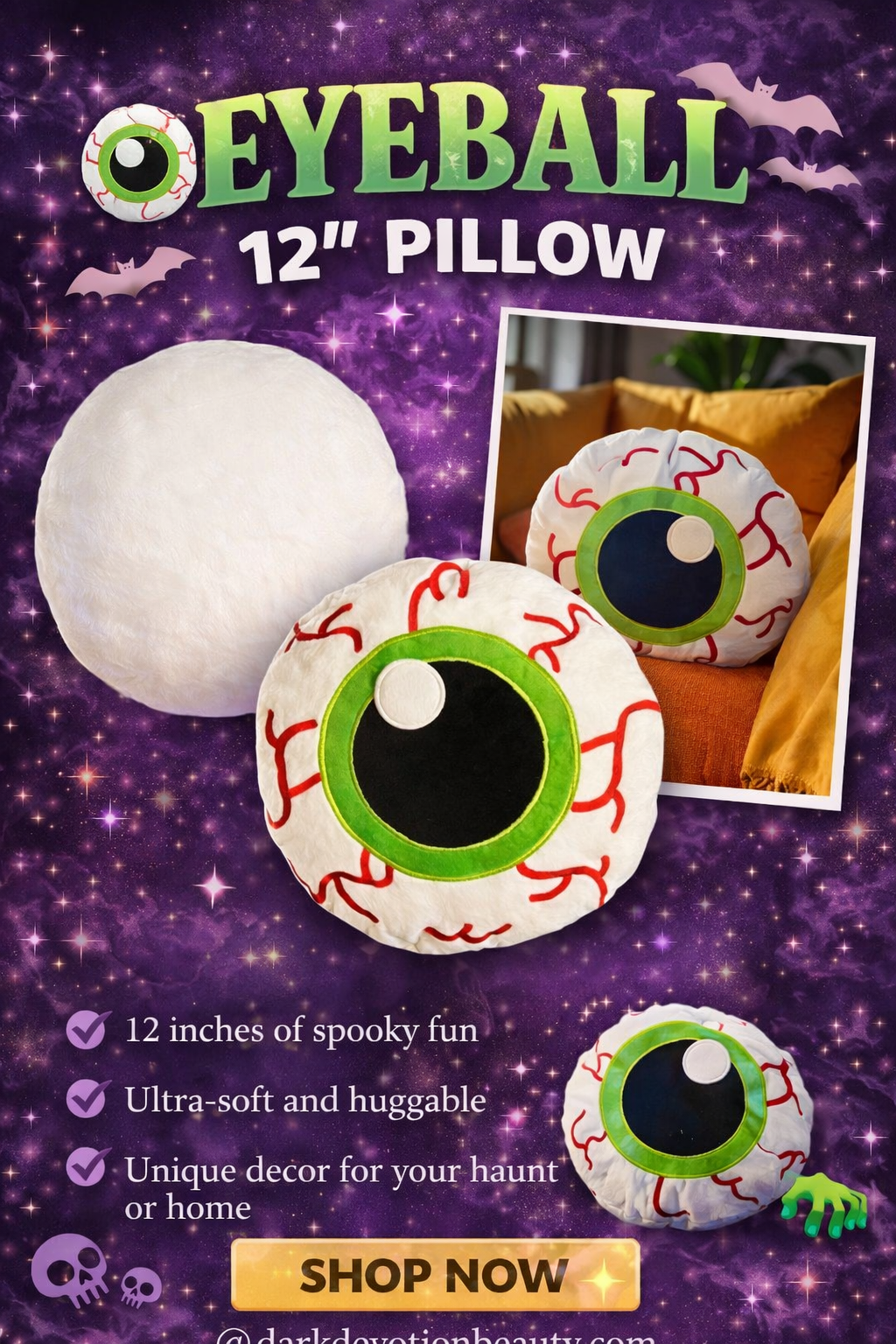 Eyeball 12" Pillow