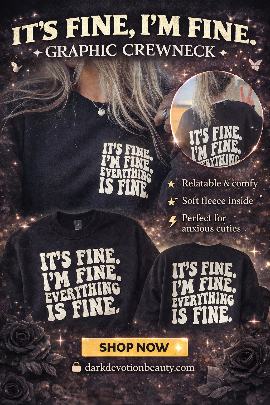 It's Fine, I'm Fine Graphic Crewneck