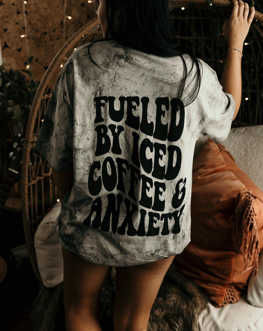 Fueled by iced coffee and anxiety Graphic Tee or Sweatshirt