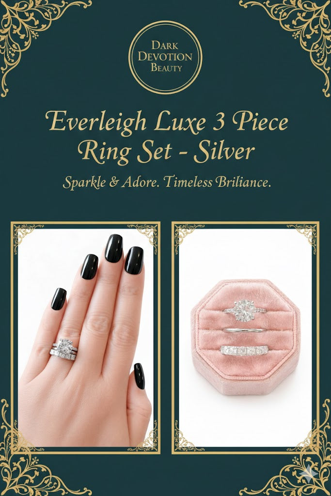 Everleigh Luxe 3 Piece Ring Set- Silver