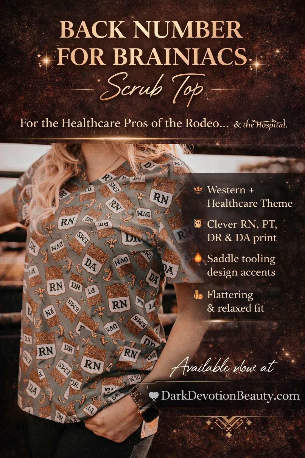 Back Number for Brainiacs Scrub Top