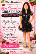 Mini Clementine Girls Dress - Wild Cherries