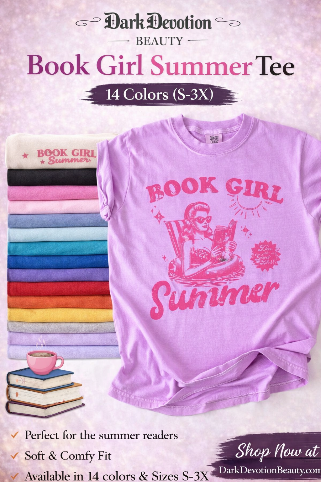 Book Girl Summer Tee *14 Colors (S-3X)
