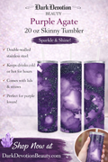 Purple Agate 20 oz Skinny Tumbler
