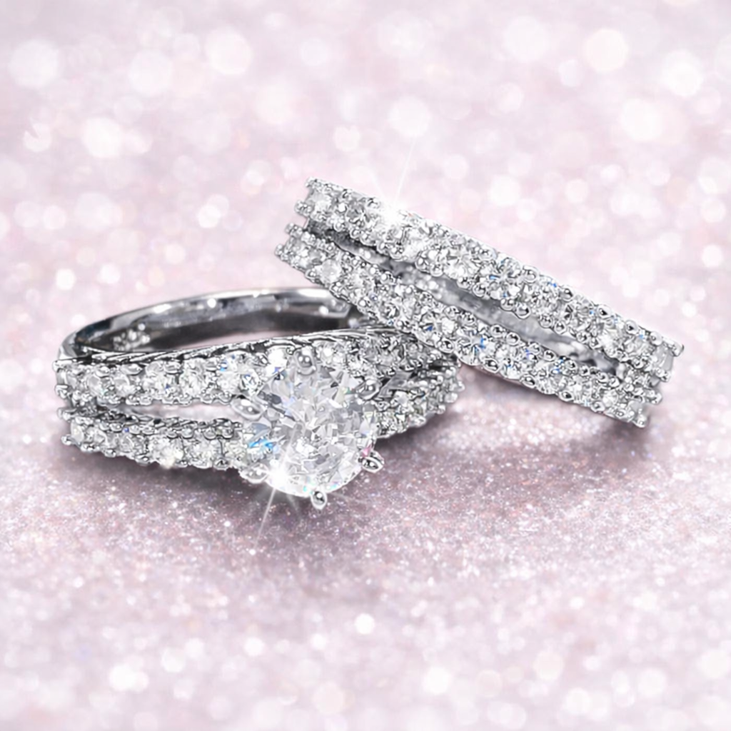 Bethany 2 Piece Ring Set-SIlver