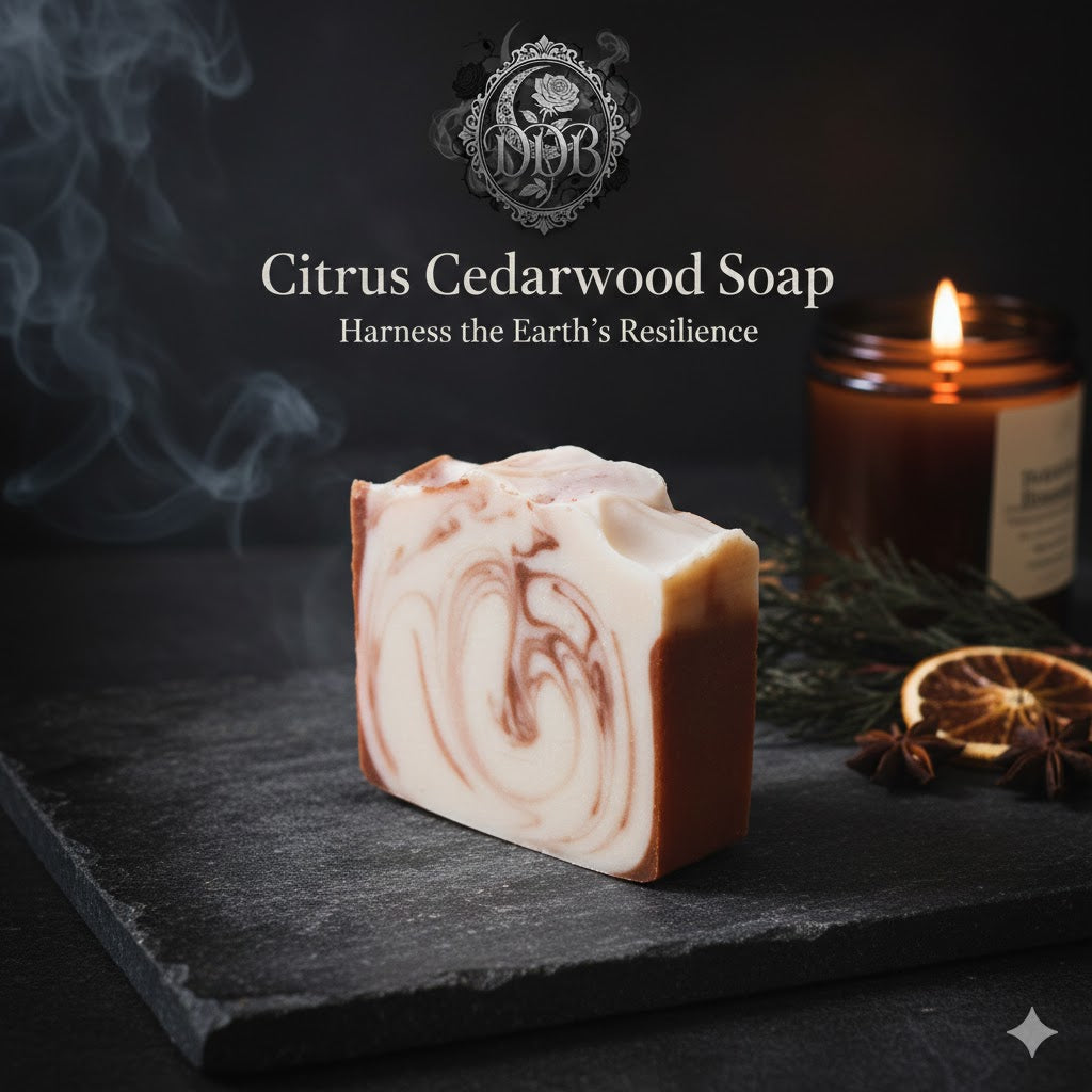 Citrus Cedarwood Handmade Tallow and Goat Milk Soap Bar