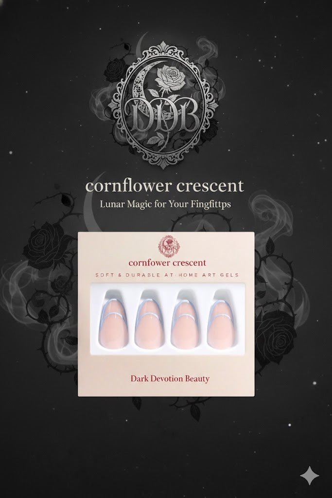 Cornflower Crescent | Soft & Durable Press-On Nails