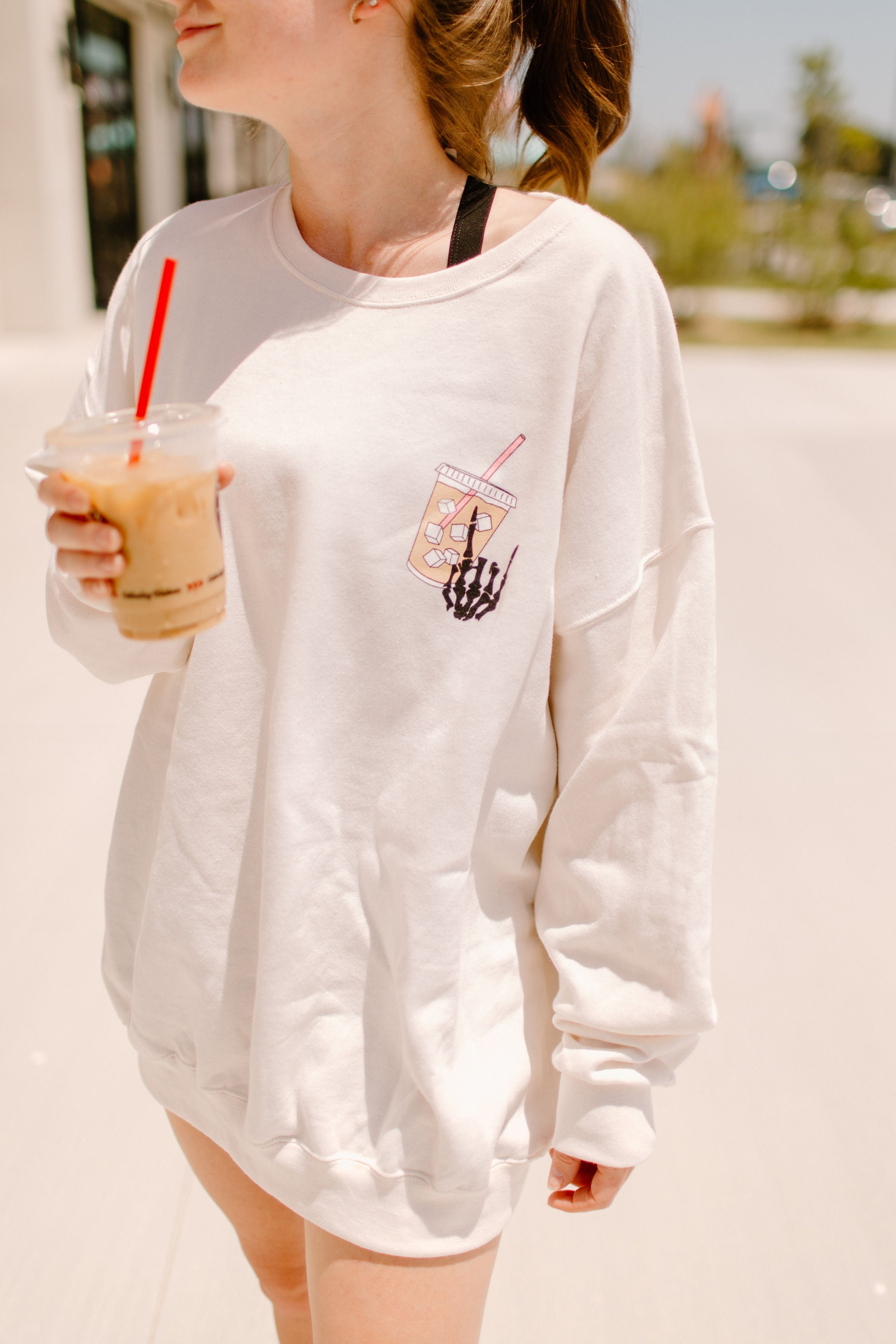 Fueled by iced coffee and anxiety Graphic Tee or Sweatshirt