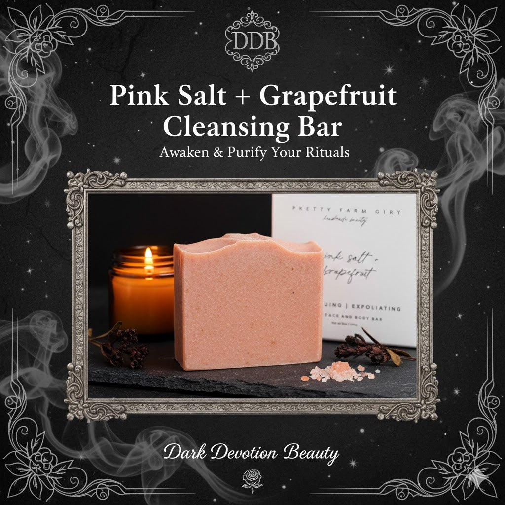 Pink Salt + Grapefruit Cleansing Bar Handmade Tallow and Goat Milk Soap Bar