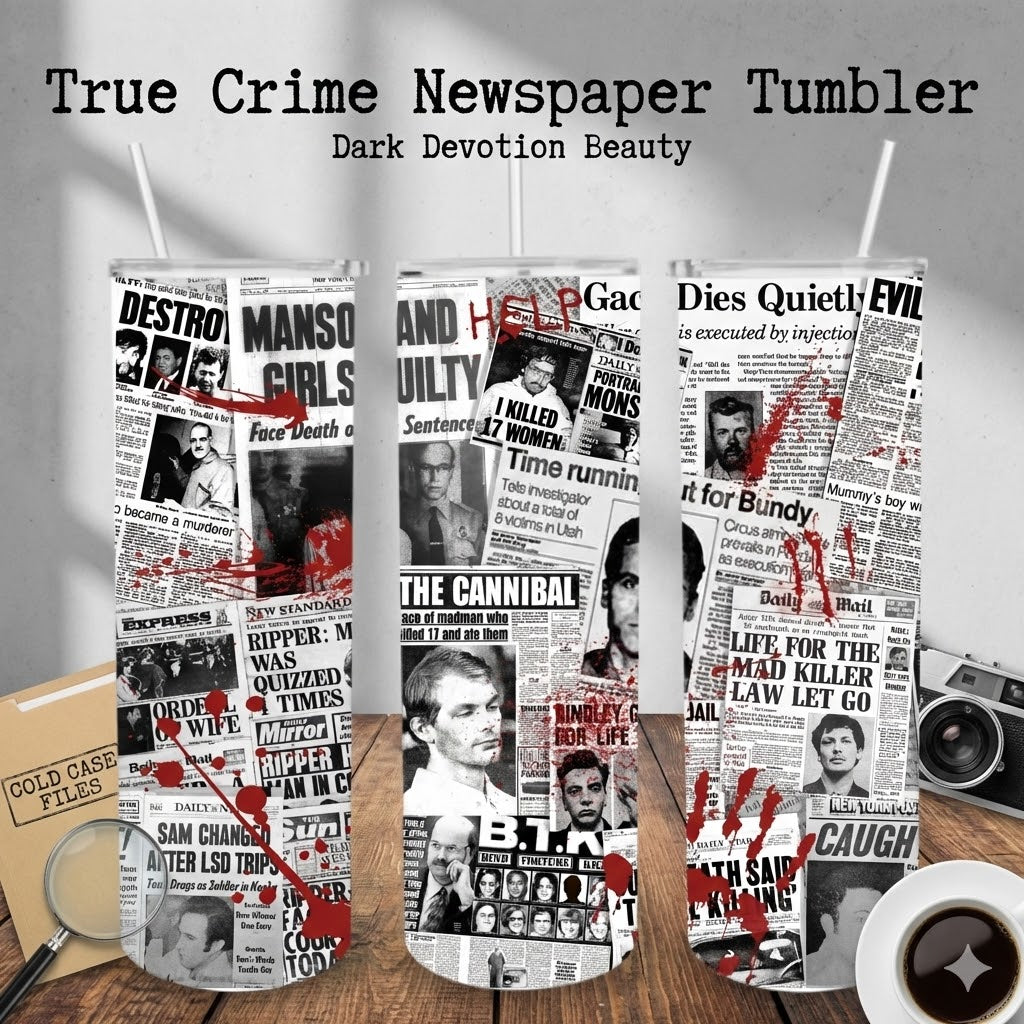 True Crime Newspaper Tumbler