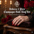 Rebecca 3 Piece Champagne Gold Ring Set