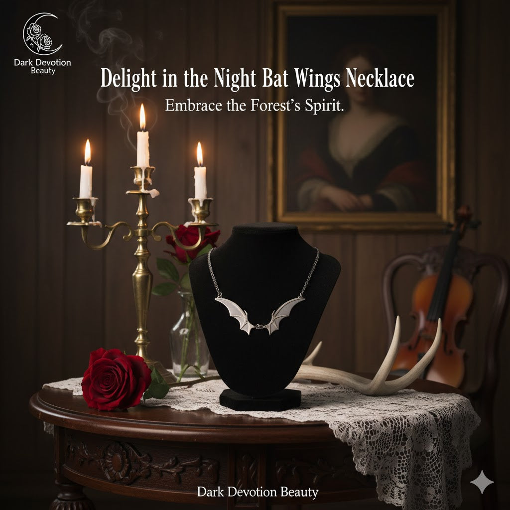 Delight in the Night Bat Wings Necklace
