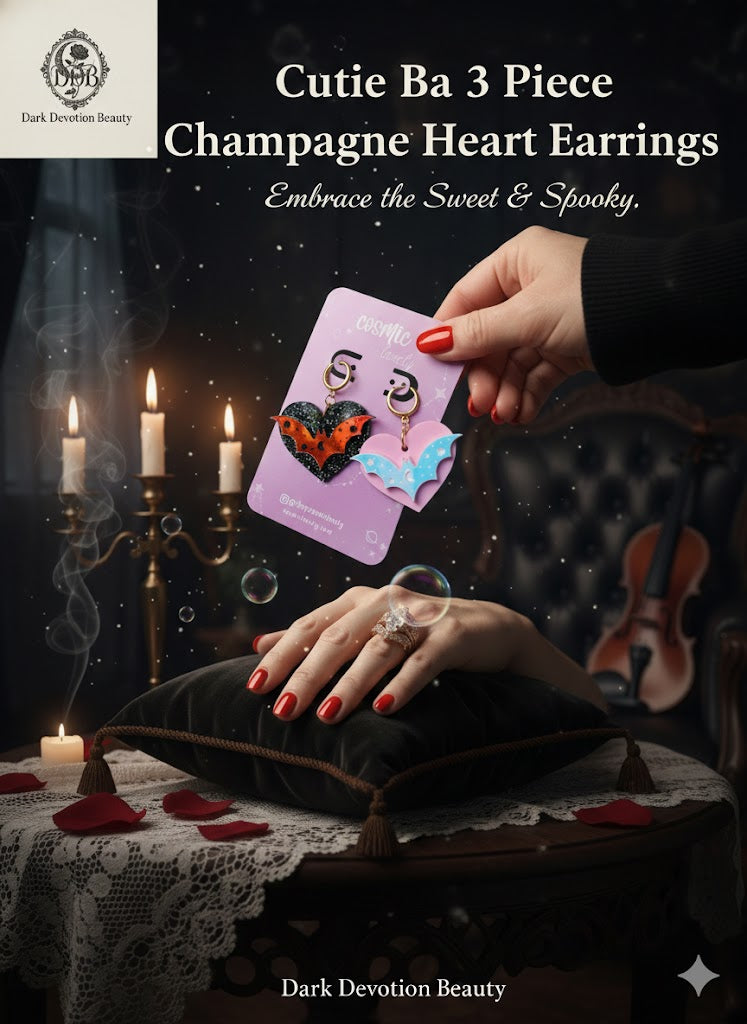 Cutie Bat Heart Earrings